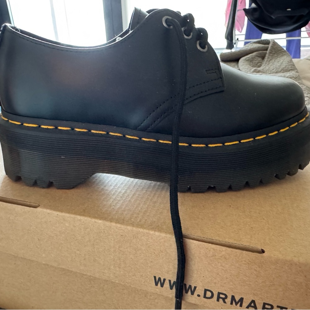Dr. Martens Black Polished Smooth Shoes